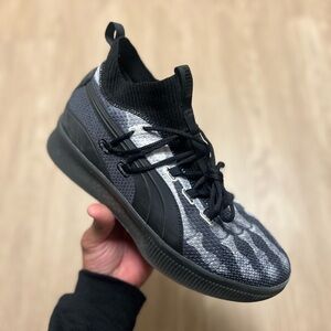 Puma Clyde Court Basketball Shoes Size 10.5 X Ray Halloween Skeleton Black